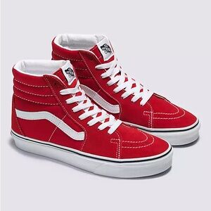 Vans Sk8-Hi Kids Shoes - Racing Red/True White